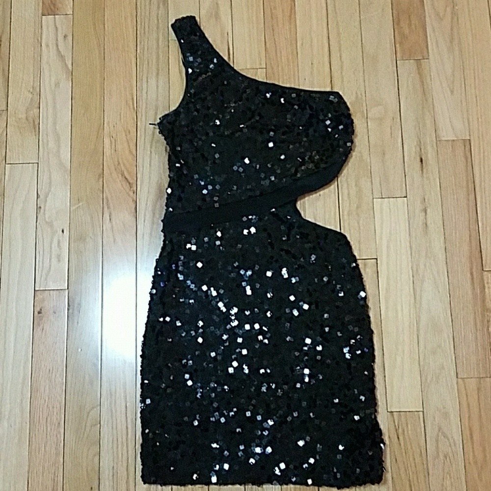 Black sequin dress